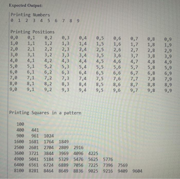 array named numbers Constructor: constructor that receives one integer value named size