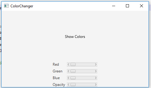 Write a Java program named ColorChanger that uses scroll bars or sliders