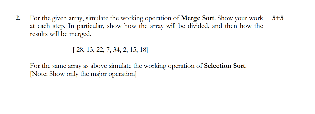CSE: Data Structure Time: 7 minutes Please solve. I really need it.