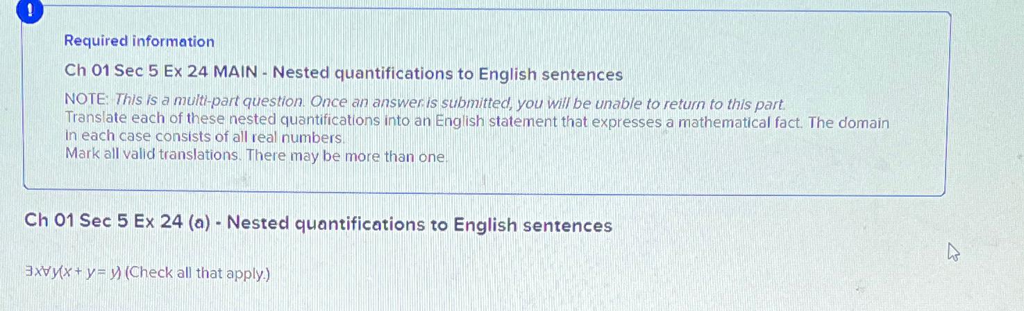  ! Required information Ch 01 Sec 5 Ex 24 MAIN -