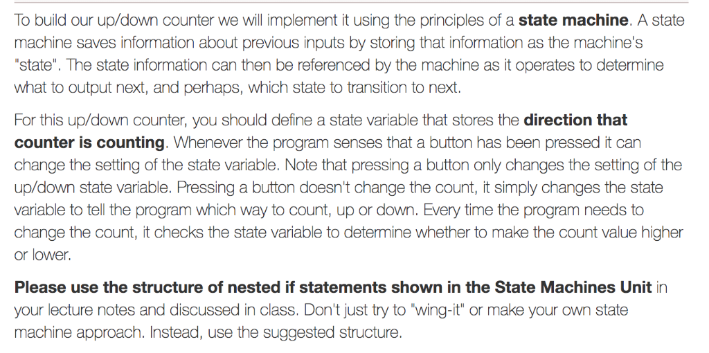 PORT bits for the 2 input buttons // as necessary DDRC &=