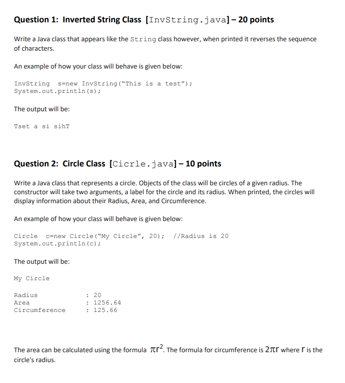 Java, numeric answers should look like 3.14 and not 3.14159. Try doing