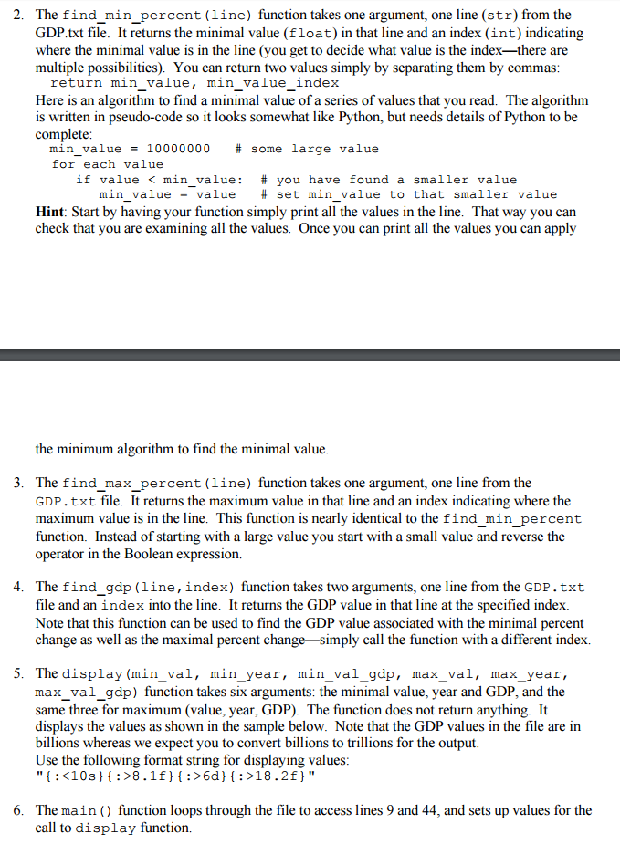 I failed all the function test (function test:find min_percent;function test:find max_percent;function test:find_gdp).