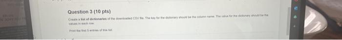 pts) hificet in = th hip Question 3 (10 pts) hificet in