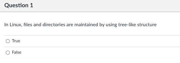  In Linux, files and directories are maintained by using tree-like structure