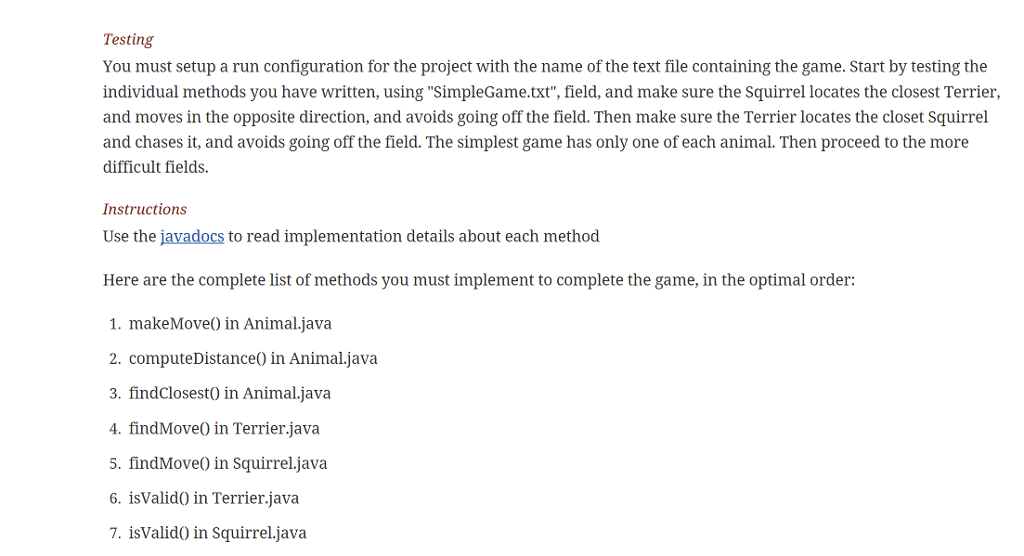 Help the terriers hunt down the squirrels Getting Started Create a new