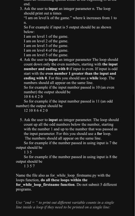 feature, loops in Python. The intention is that you practice writing code