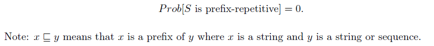 that un! S 10,1j to be prefir-repetitive if there are Prove: If
