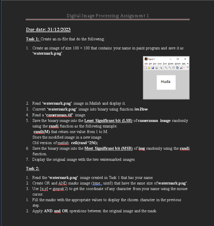  Due date: 3112?2023 Task 1: Create an m-file that do the