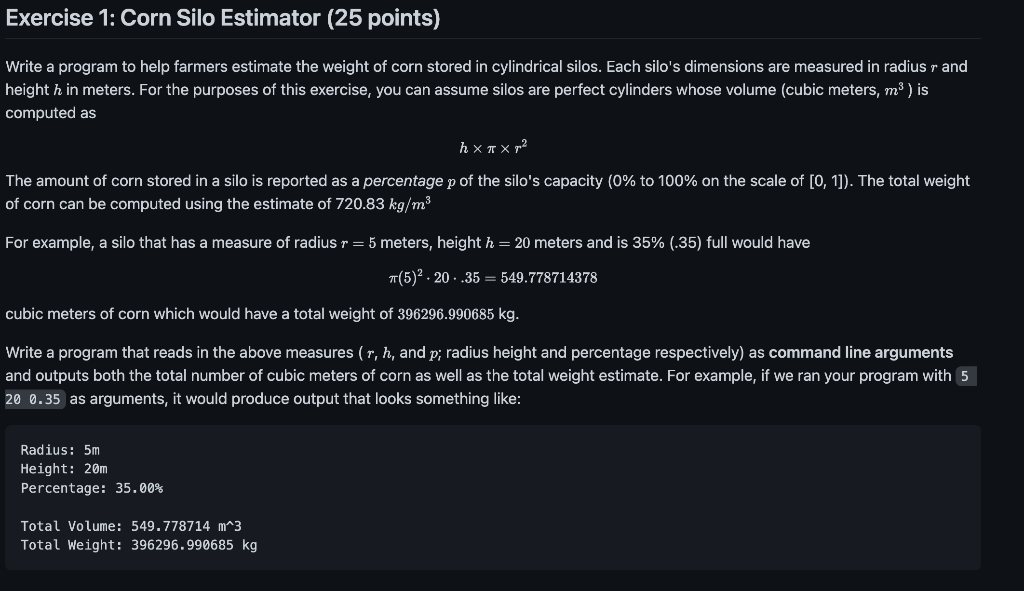  Written in Java Write a program to help farmers estimate the