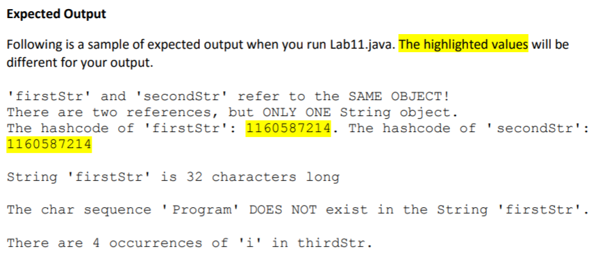 the shell. Provided Code: public class Lab11 { public static void main(