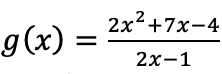  In Sympy, write the function Evaluating g(0.5) gives a division by