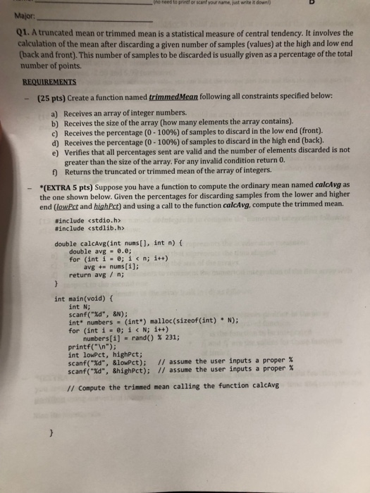  Please do in C, using as simple code as possible. ho