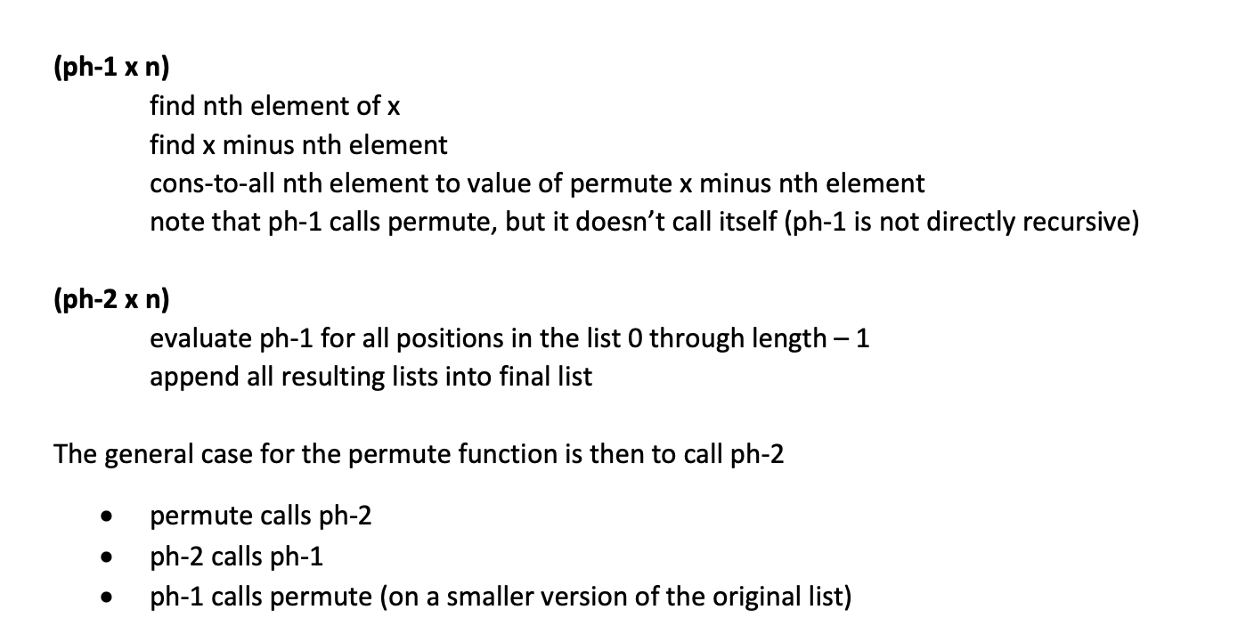 value: list of lists description generate all permutations of the original list