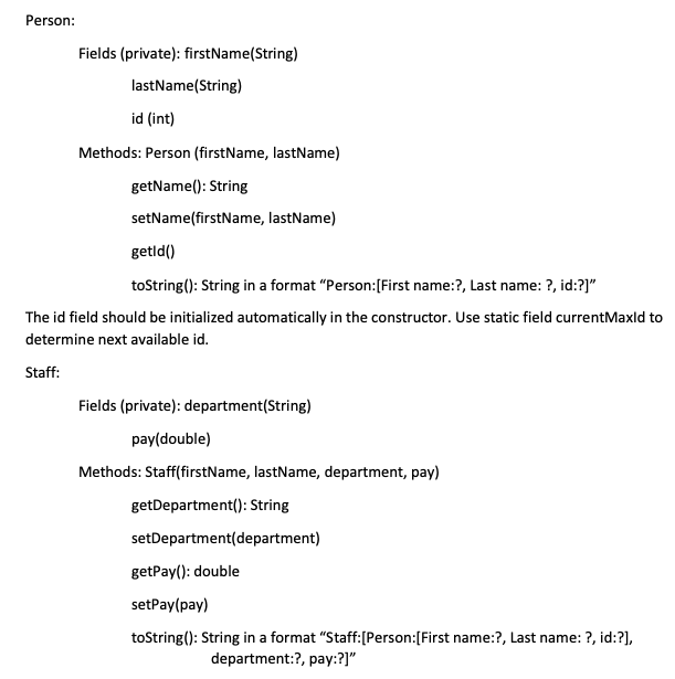 it clear and easy to find/distinguish classes in your response. The class