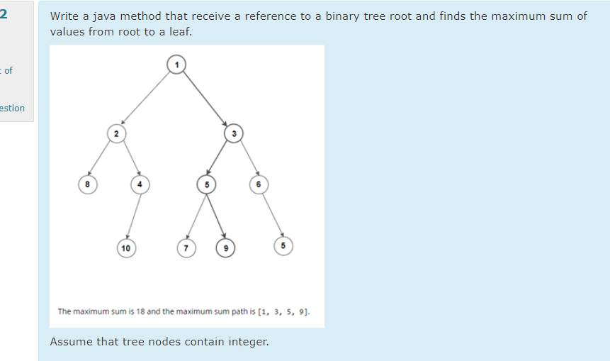 Using the Java language, please quickly... 2 Write a java method that