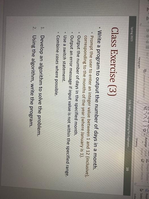  c++ lamguage and switch implementation - Write a program to output