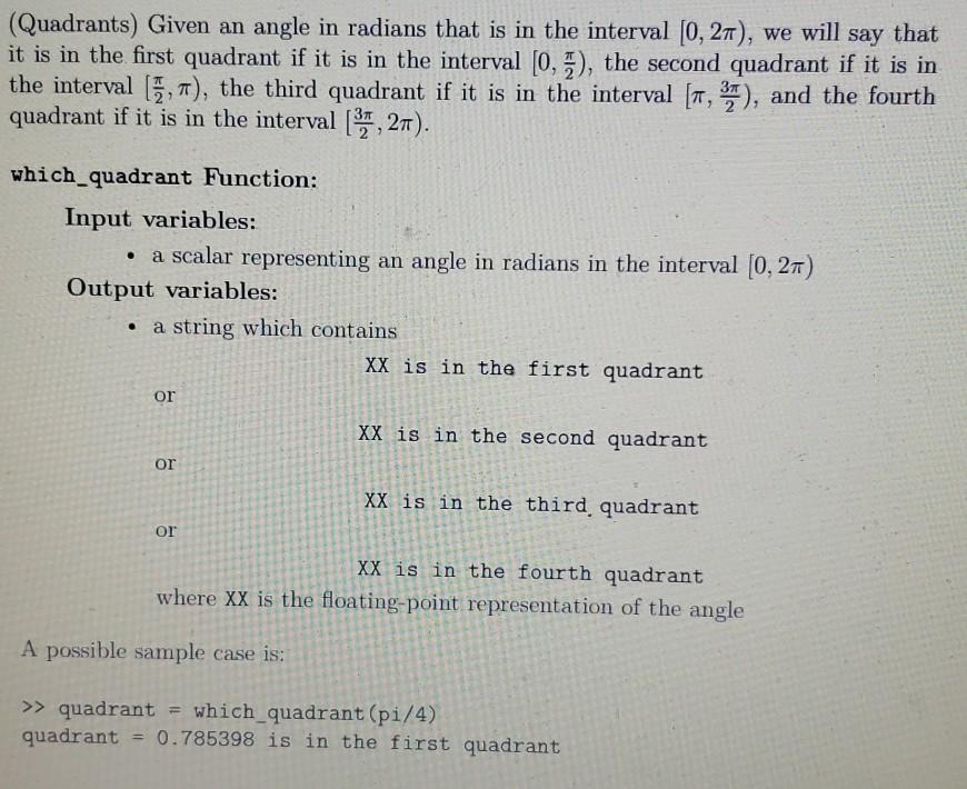 loops, reshape, randperm, or fprintf. ONLY USE if statements, vectors, matrices, functions,