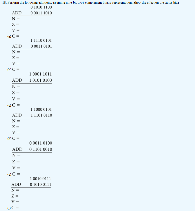 Please do 18 A, C, and E. thank you 18. Perform the