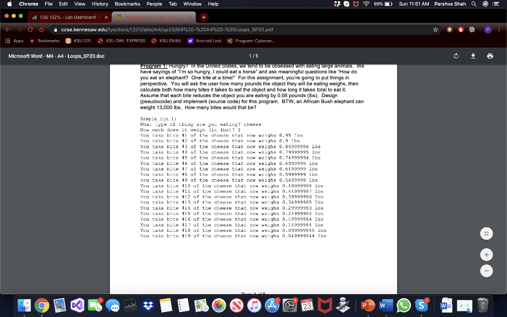 *****NEED IT IN PSUEDOCODE****** *****NEED IT IN PSUEDOCODE****** Chrome File Edit View