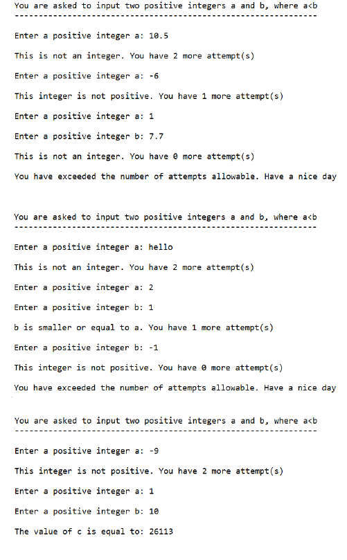  Write a Python program that asks the user to enter two