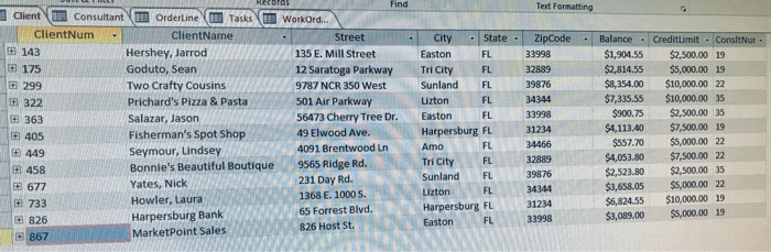 cises, use a copy of the original BITS database so you will