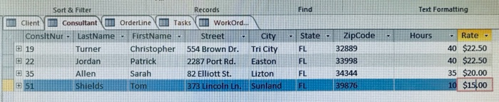 still 4.) In each step, use SQL to obtain the desired results.