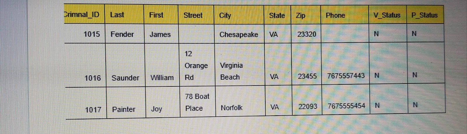 Write Insert Statements following the suggested format (including NULLS and Default Values)
