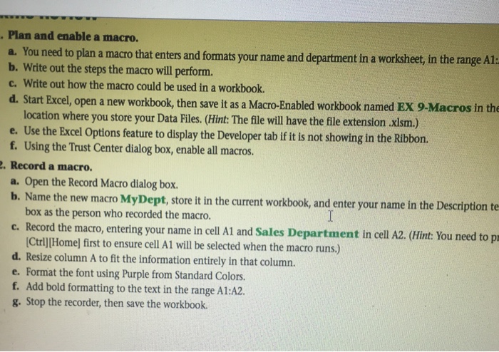 PLease go through step by step or send me the finished workbook