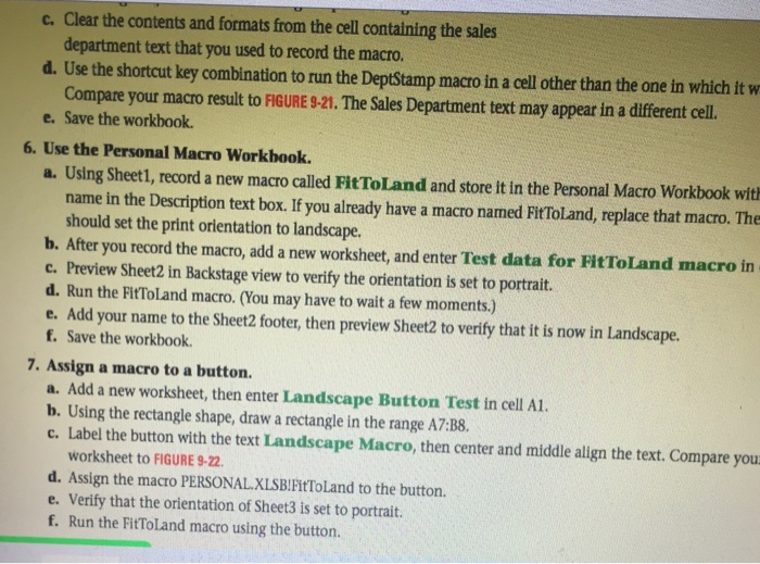 that enters and formats your name and department in a worksheet, in