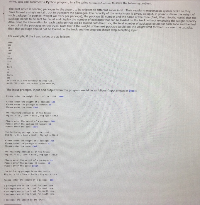  please write in Python language Write, test and document a Python