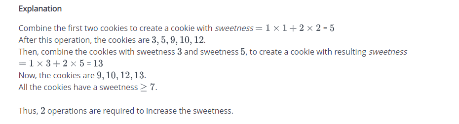 Jesse repeatedly mixes two cookies with the least sweetness. He creates a