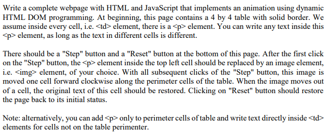 See attached Java Instructions Write a complete webpage with HTML and JavaScript