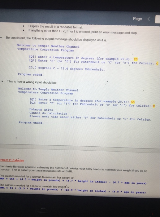 only use the switch case statements Points: 100 points in total (50