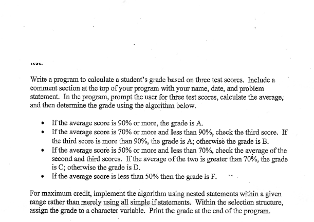  write a c program for the above Write a program to