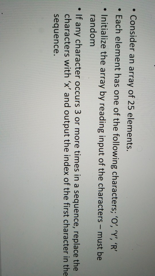 c++ please include comments Consider an array of 25 elements. Each