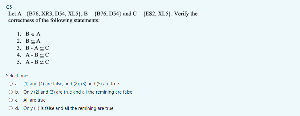 set of a set S with 20 elements, the number of its