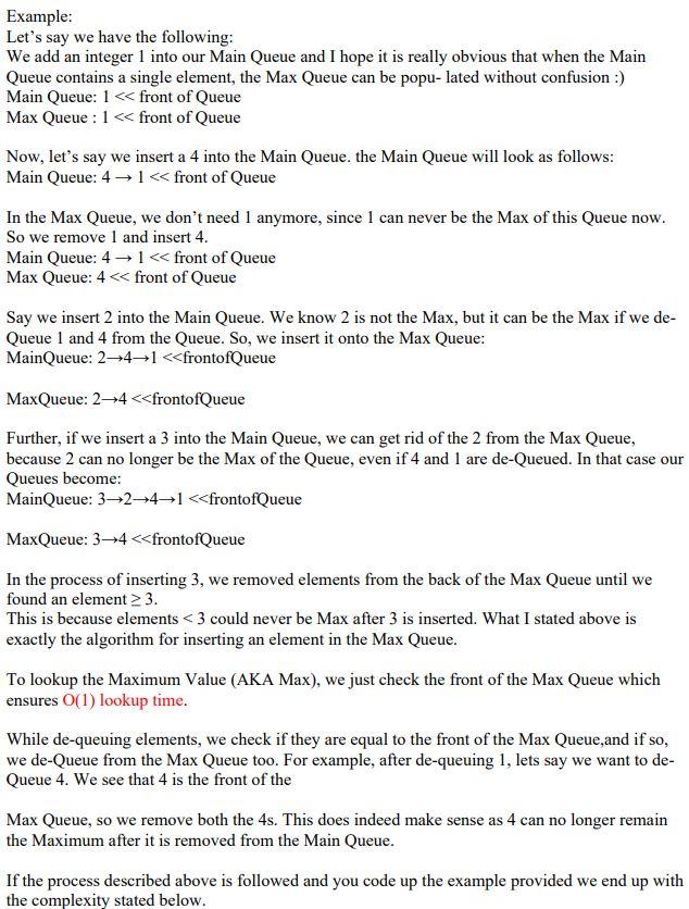 the Max Queue: O(n) Include comments please! PROBLEM STATEMENT: In today's Lab