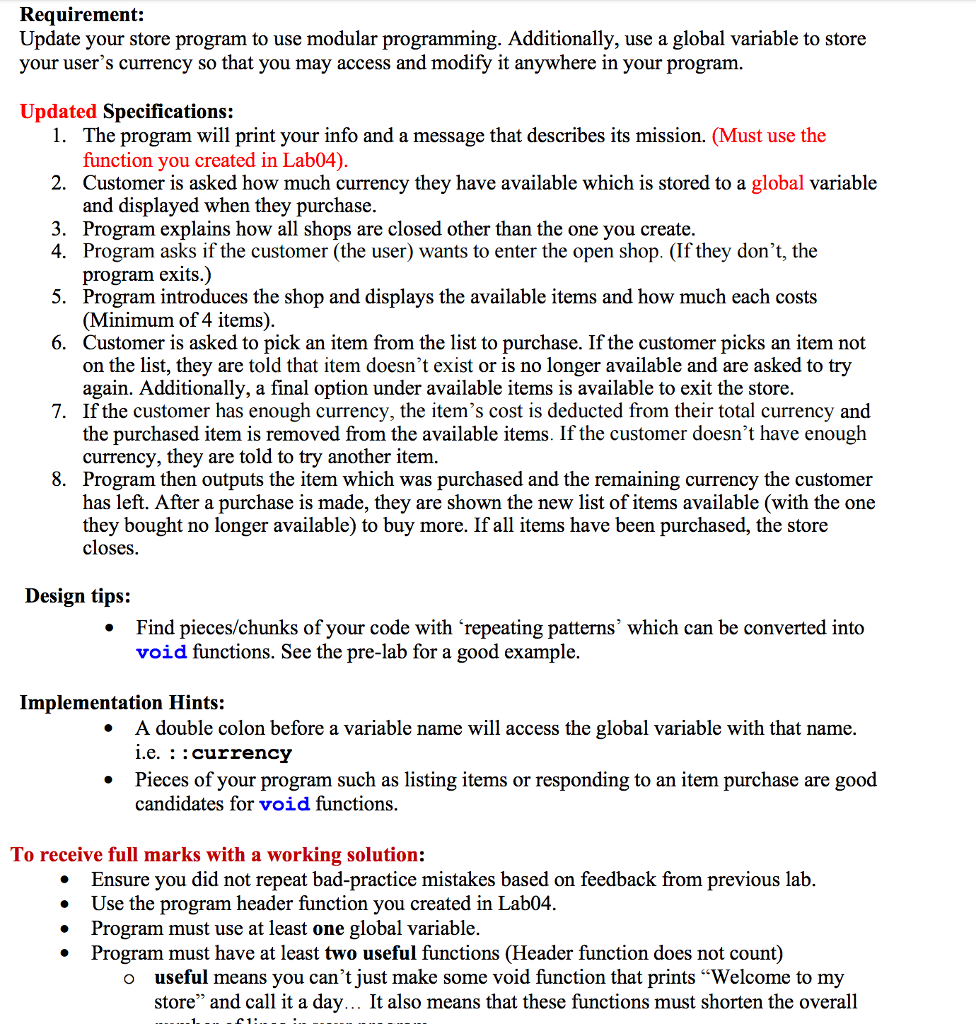  Sample Output This code is to be written in C++ Requirement: