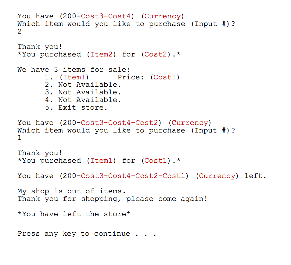 variable to store your user's currency so that you may access and