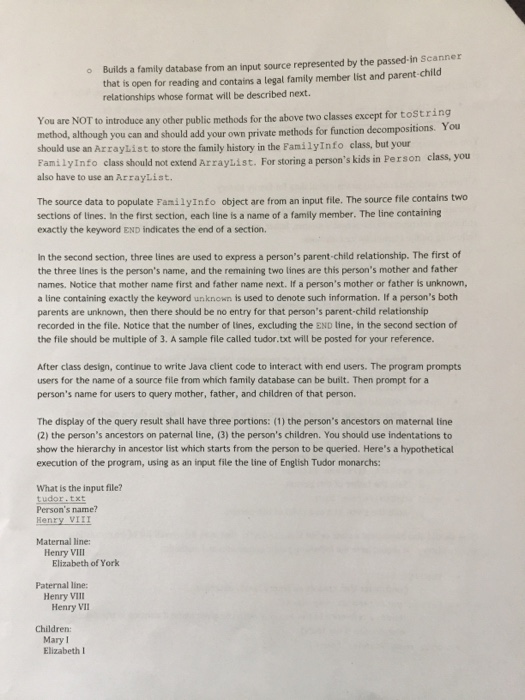 are going to write a set ofsupporting classes for people to query