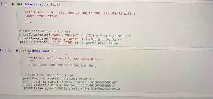 list that is a list of non-empty strings. If at least one