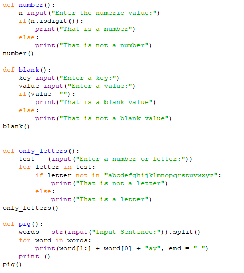 is 9) def smallest num in list (list): min = list [0]
