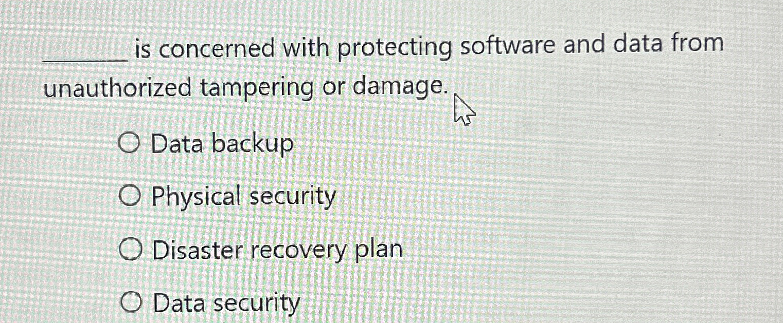  is concerned with protecting software and data from unauthorized tampering or