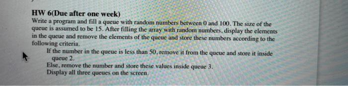 using C programming HW 6(Due after one week) Write a program and