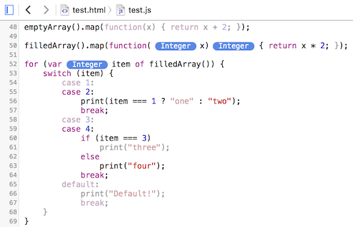Ktest.htmtest.js 48 emptyArray().map( function(x) 49 return x+2; ); return x *2;