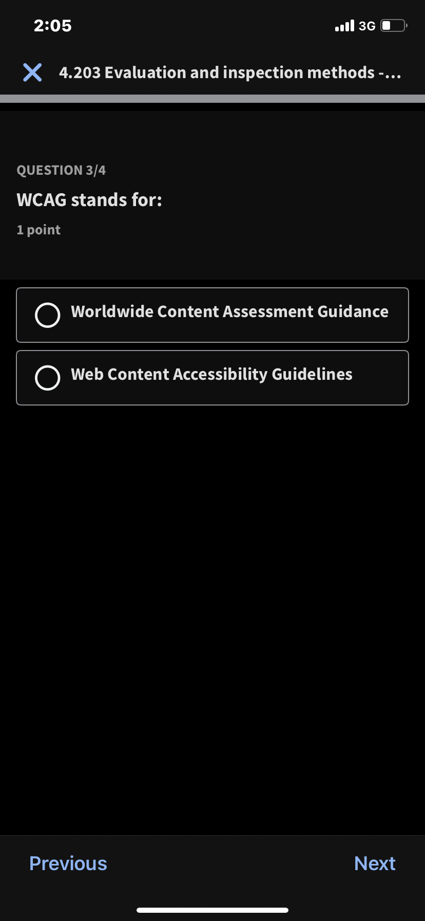  2:05 all 36 4.203 Evaluation and inspection methods -... QUESTION 34