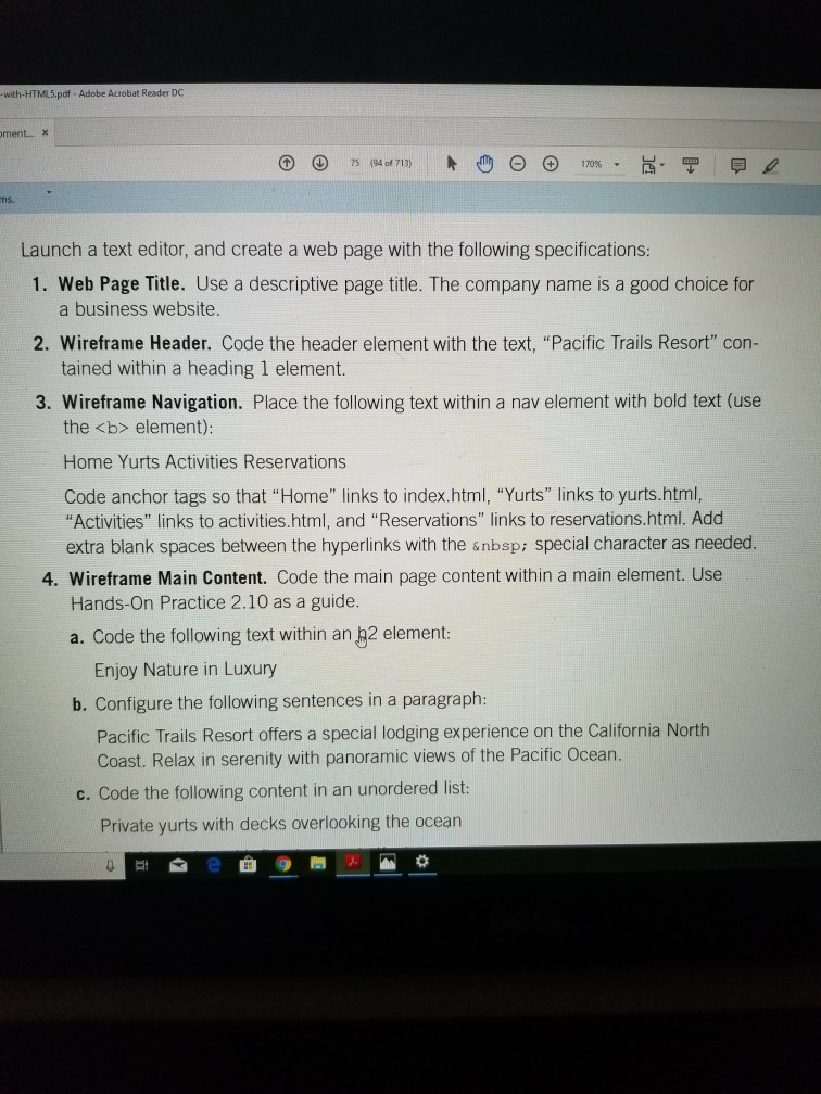 area, a navigation area, a main content area, and a footer area