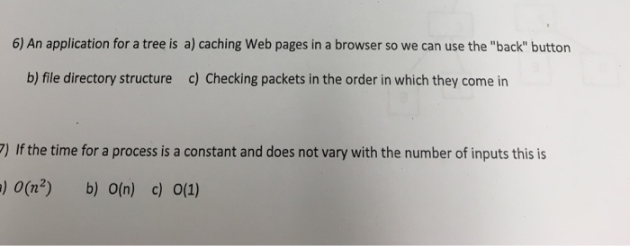  6,7 answer both questions. Data structure c++ 6) An application for