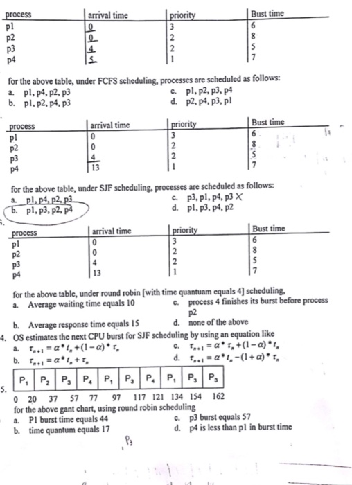  Can you please choose the correct answer arrival time Bust time